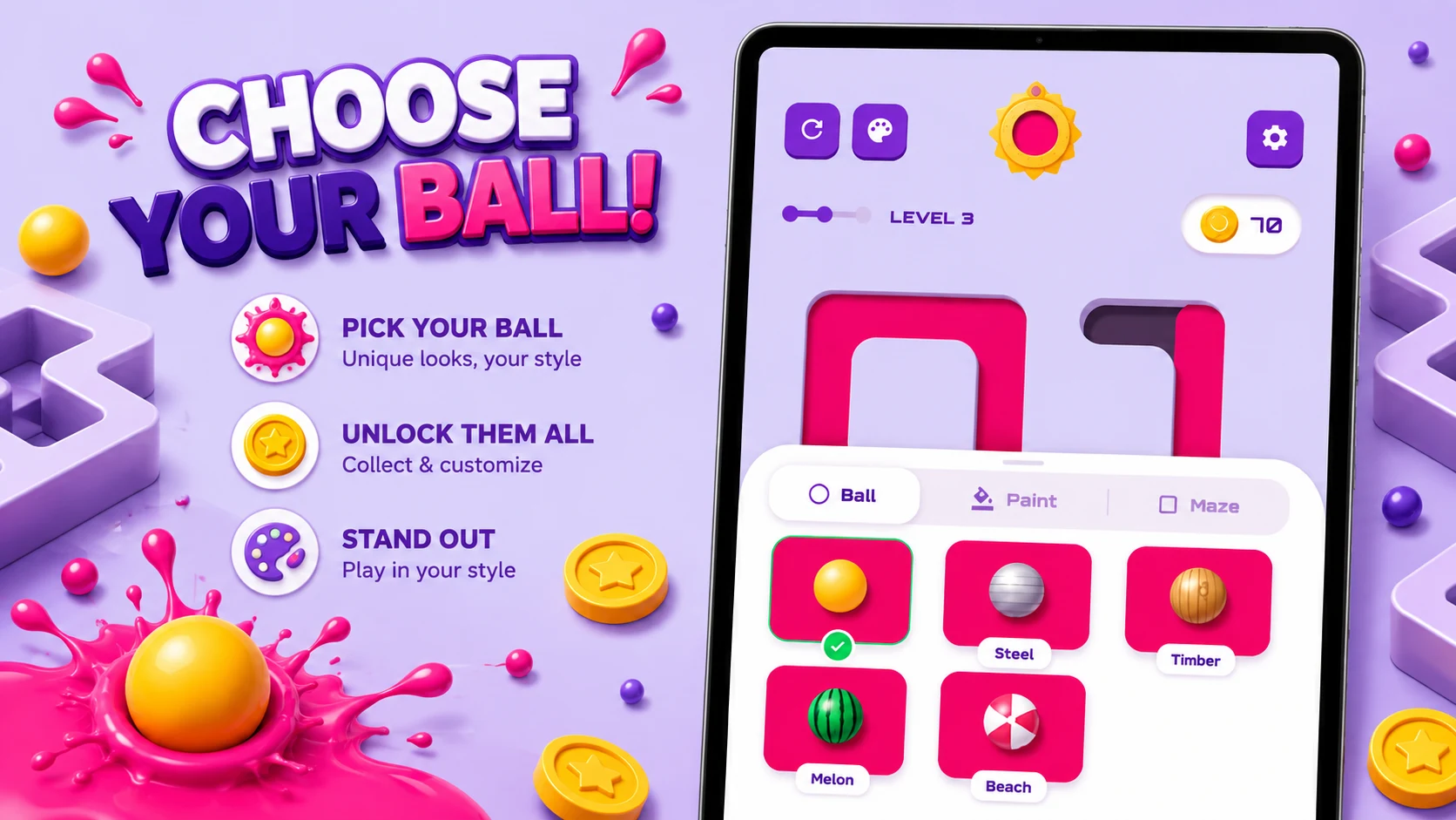Ball Color Maze Adventure screenshot